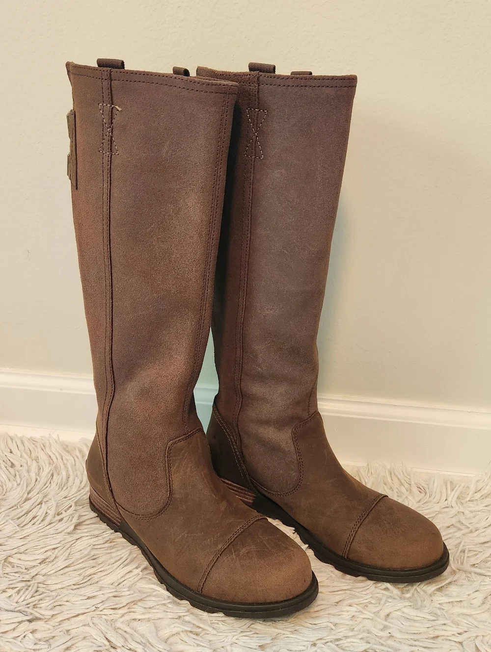 Tall Brown Leather Riding Boots - Classic Style